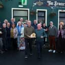 Owners of The Street Bar in Kilteely, locals and representatives of Publicis and Heineken celebrate prizes won by the short film The Pub That Refused To Die