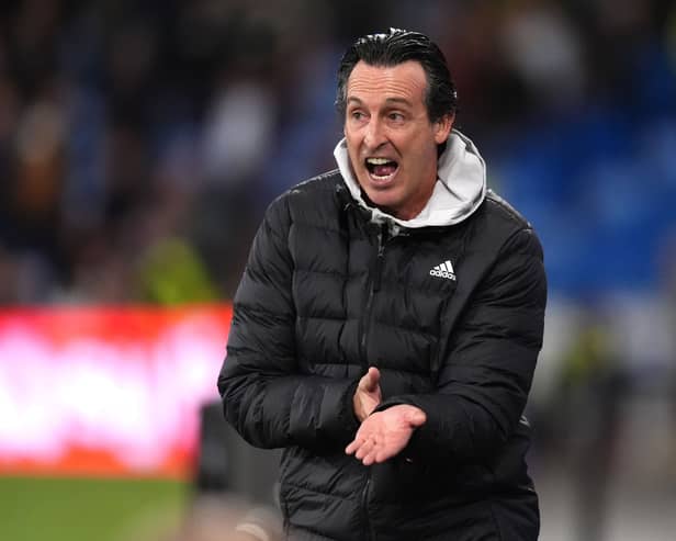 Unai Emery on the touchline