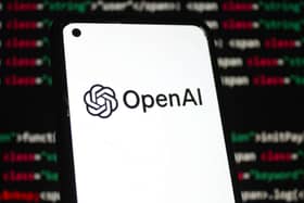 OpenAI logo displayed on a smartphone