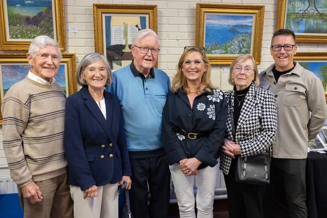 At the launch of Caroline Dougan's first solo exhibition at Clonmel Library were Nicholas and Eileen Condon; Sonny Condon, Caroline Dougan, Patti Condon and David Condon