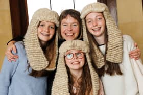 Grainne Fahey SC from Clomel, with her children Iris (age 13), Tara (age 9) and Edie (age 15) who was amongst 17 barristers this year called to the Inner Bar at a ceremony in  Dublin