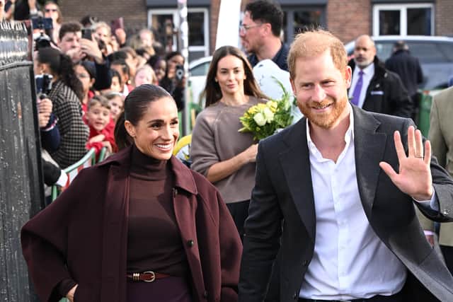 The Duke and Duchess of Sussex at The Community Recording Studio in Nottingham (Doug Peters/PA)