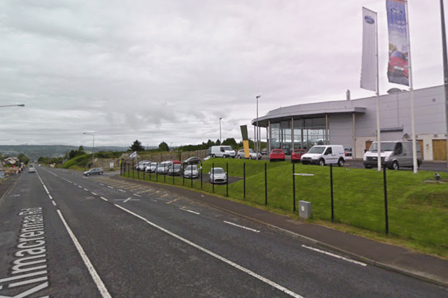 The Carnamuggagh Upper junction (right) after Hegarty's Ford Garage on the N56 to Letterkenny