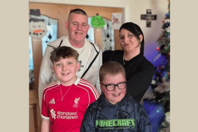 The late Philip, Kim, Callum and Jayden English