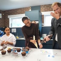 Royal icing proves beyond Harry’s talents as he and Meghan take on cupcakes task