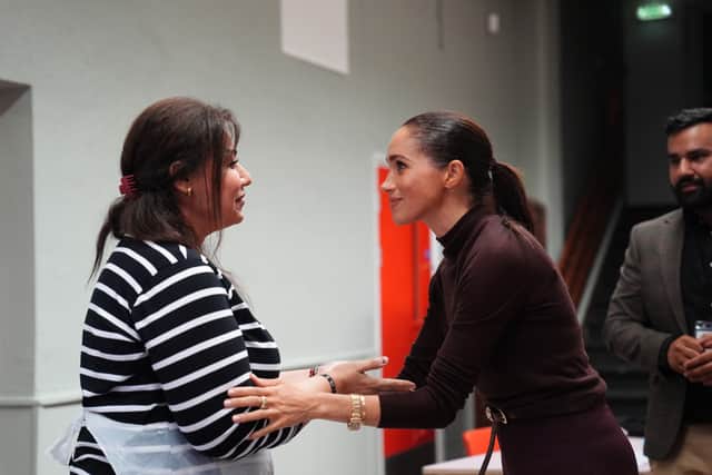 The Duchess of Sussex during a visit to Himmah Hub in Nottingham (Annabel Lee-Ellis/PA)