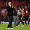 Bournemouth manager Marco Rose applauds the fans