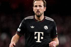 Bayern Munich's Harry Kane during the Champions League game against Arsenal