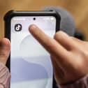 A child using a smartphone