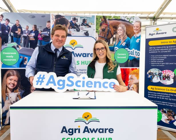 Agri Aware Chair Shay Galvin and LOETB FET Manager Jolene Hall at the launch of the programmes
