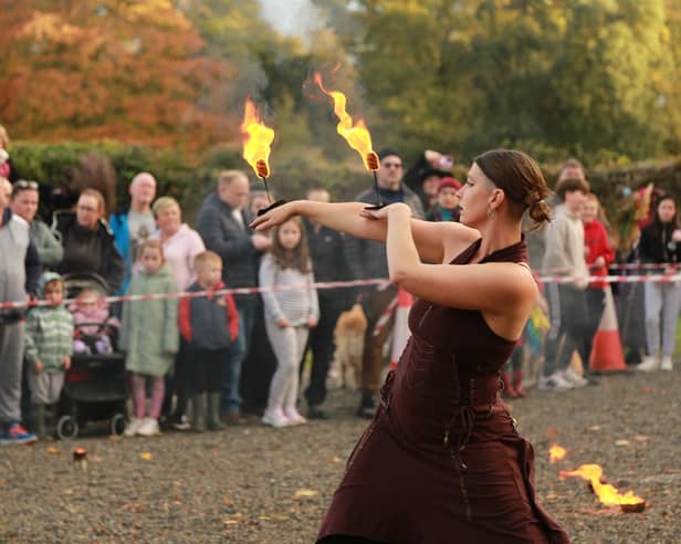 The Fire Spectacle at Limerick Harvest Festival will feature two performers Mira Ji, pictured here, and Ingrid
