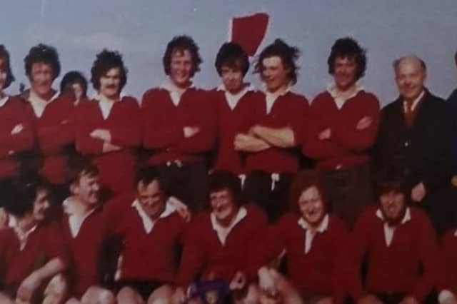 Roy Cobbe (third from right, front row) and the Tullamore team that won the Provincial Towns Cup in 1976