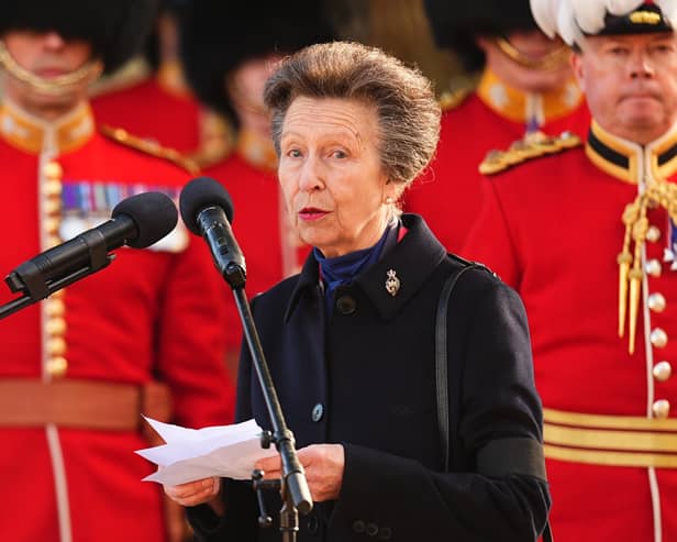 The Princess Royal attends the rededication of the Guards Memorial