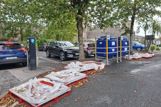 A water collection station in Cahir carpark