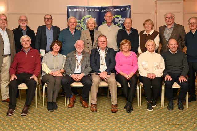Lions committee with guests at launch.
Back Row: Eddie Holohan, John Kelly, Philip O’Neill, Maurice Regan, Sinead O’Keeffe, Brian Cody special guest, George Candler, Nuala Curran, Kieran Bollard, Niall Murphy.
Front Row: Rodger Curran, Marie Kennedy, Pat Cahill President Kilkenny Lions Club, Cathaoirleach Joe Malone, Carmel Slater, Maeve O’Flynn and Gerry McGovern