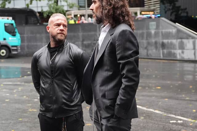 Russell Brand arriving at Southwark Crown Court (Jonathan Brady/PA)