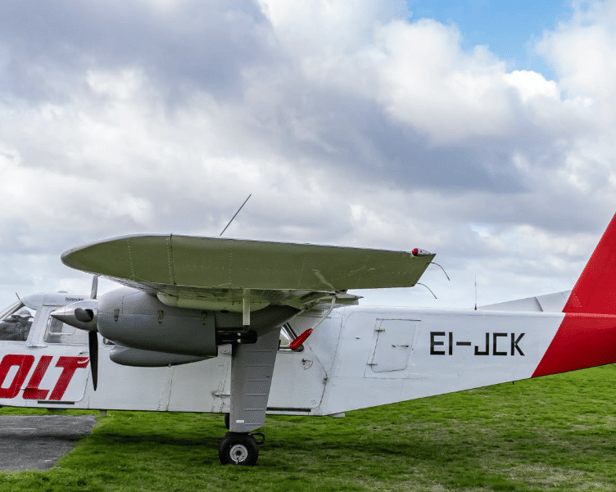 The plane ‘EI-JCK’  bought by Aer Arran owner Peter McKenna in honour of his son Jack flew over University Hospital Galway where Jack was being cared for before his death.