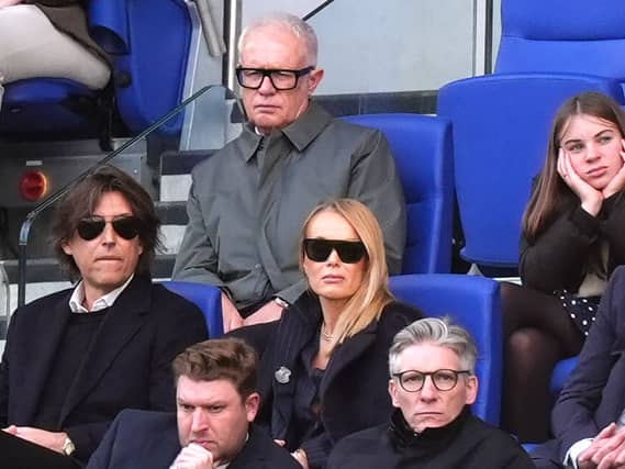 Britain's Got Talent judge Amanda Holden watches Everton lose 2-0 to Chelsea