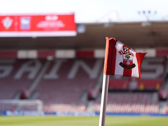 A general view of the corner flag at St Mary's