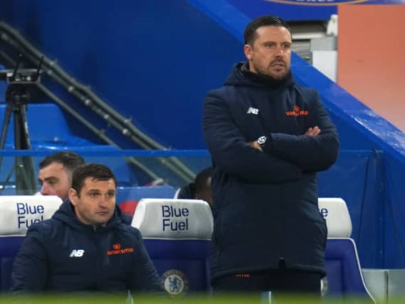 Danny Webb on the touchline