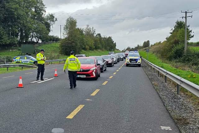 A garda checkpoint in Kilkenny this week