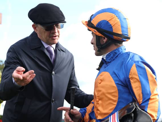 Trainer Aidan O’Brien and jockey Wayne Lordan enjoyed a great day at Leopardstown