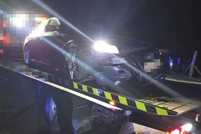 The car was abandoned and seized following deployment of a stinger device.