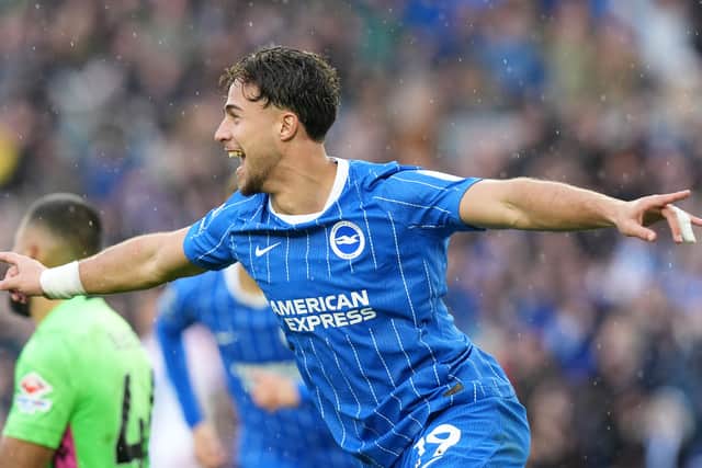 Brighton’s Charalampos Kostoulas got in on the act (Gareth Fuller/PA)