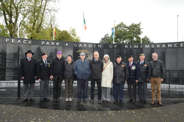 Pictured from left, Kevin McNally John Moylette, Bernard and Johanna Blum, Stephen McLoughlin, Alexander and Heike Shultz, Michael Feeney, Capt. Donal Buckley, Seamus Bourke and John Moran