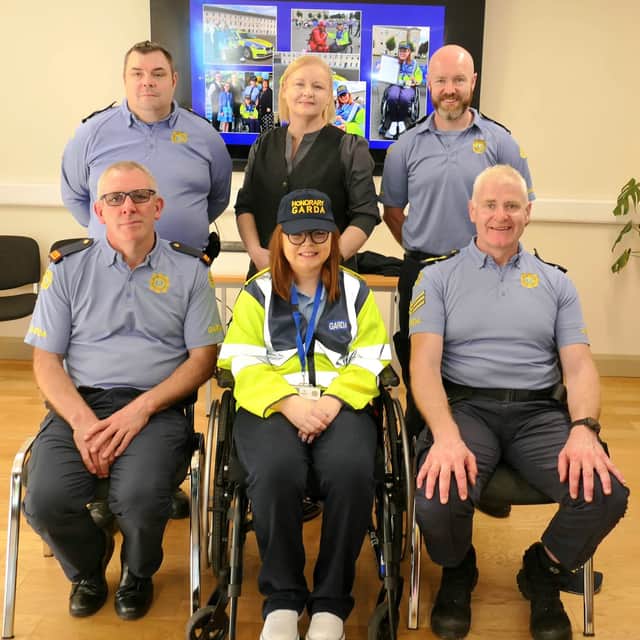 Honorary Garda Rebecca Reid with her colleagues from Longford Garda Station