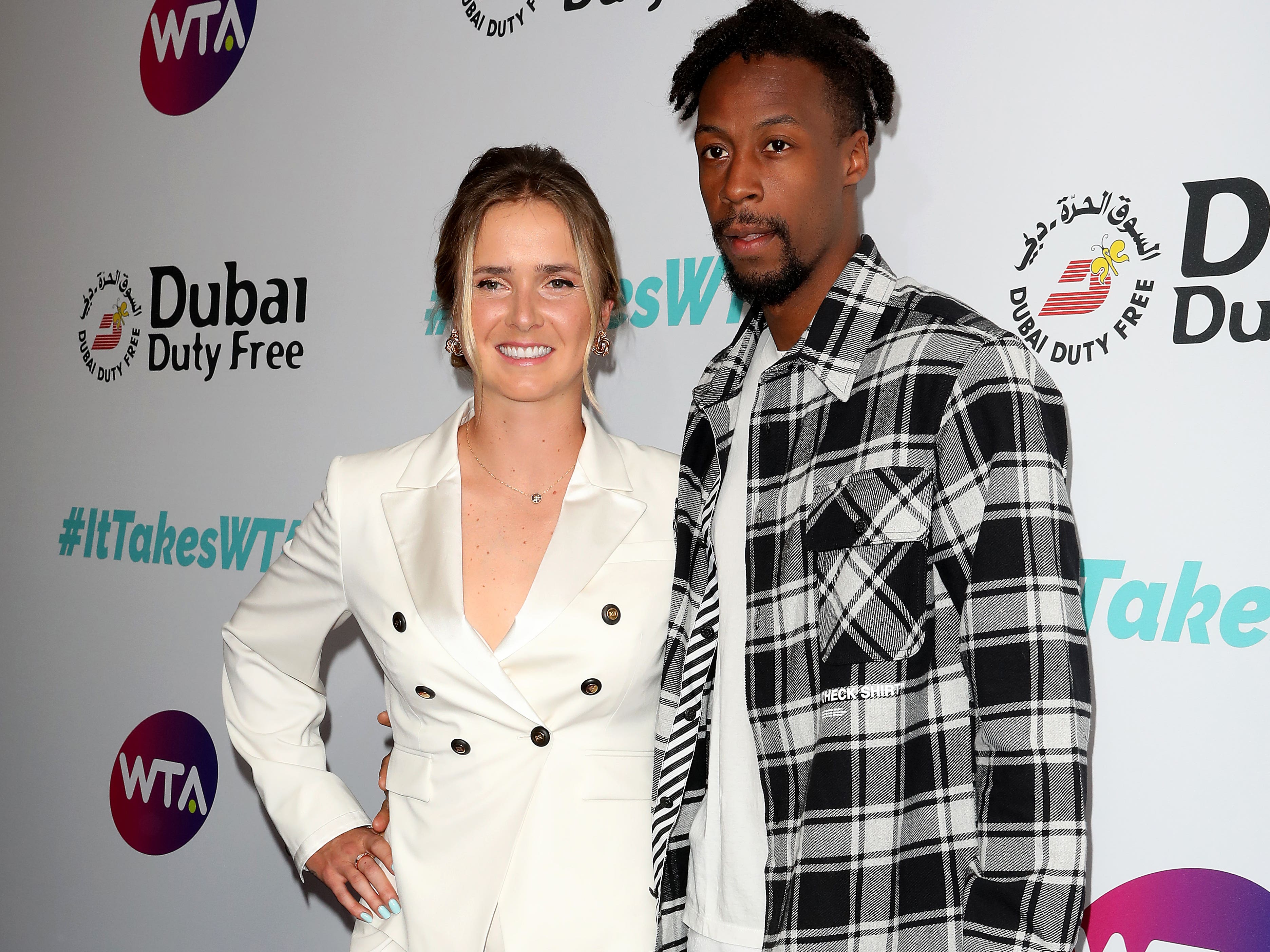 Elina Svitolina and Gael Monfils attending the Dubai Duty Free WTA Summer Party 2019 held at the Jumeirah Carlton Tower, London