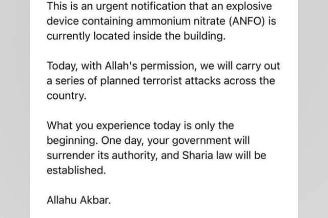 The email has been sent to hundreds of schools, it's understood.