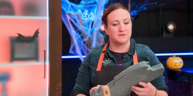 A Galway cake artist has scooped $45,000 winning the second season of the hit Netflix series Is It Cake? Halloween special. Her winning creation was a zombie emerging from a grave, with a dirty chai cake hidden beneath its frightening exterior.