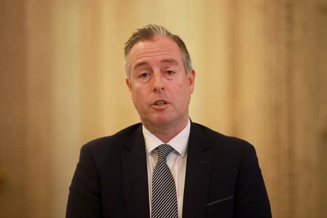 Education Minister Paul Givan said the threat was “Islamist” and had been signed off “Allahu Akbar”.