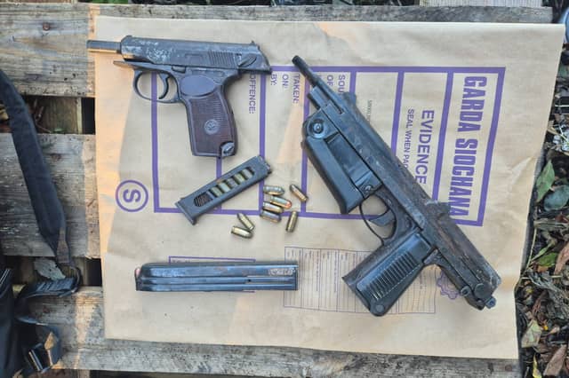 The seized firearms