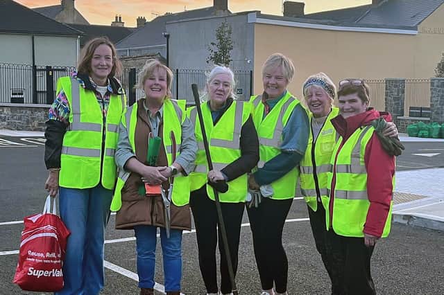Cahir ICA Ladies helped Tidy Towns Group with new car park flower bed cleaning
