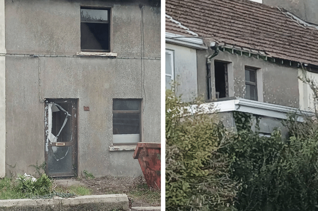 Damage done to the property in Dominic’s Place