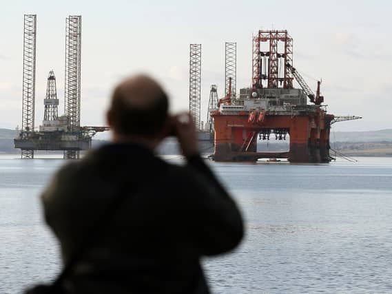 Oil rigs in Cromarty Firth