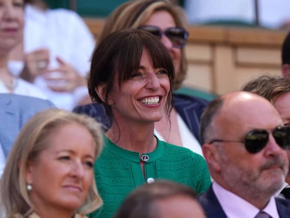 Davina McCall in the royal box on day thirteen of the 2026 Wimbledon Championships at the All England Lawn Tennis and Croquet Club