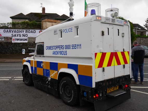 A PSNI vehicle at the Garvaghy Road