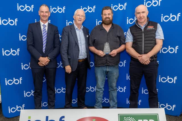 Sean Coughlan (ICBF), Michael Berkery (FBD Trust), William St. Leger (Dairy Farmer Finisher Winner) and Willie McCormack (Ashbourne Meats).