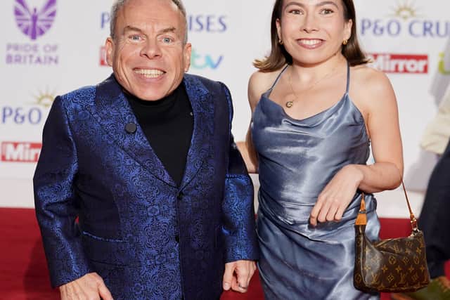 Warwick Davis and Annabelle Davis attending the Pride of Britain Awards (Ian West/PA)