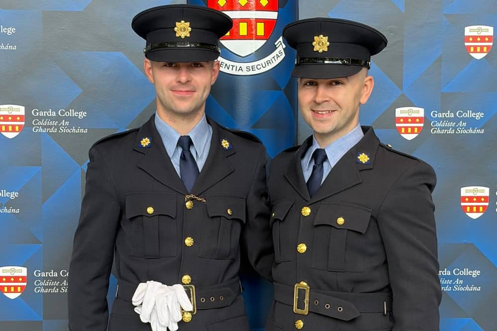 Gardai brothers Darragh and Conor Normoy from Castlecomer, County Kilkenny