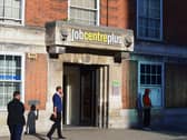 People entering and leaving a jobcentre