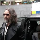Russell Brand arrives at court