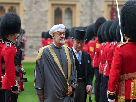 Sultan of Oman and King inspect troops