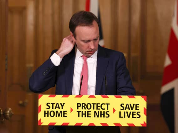 Then-health secretary Matt Hancock