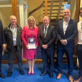 Into The West committee members with Minister Sean Canney TD and Minister Charlie McConalogue TD at their recent meeting in Leinster House, Dublin.