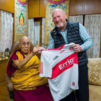Derry GAA jersey presented to the Dalai Lama during historic India visit
