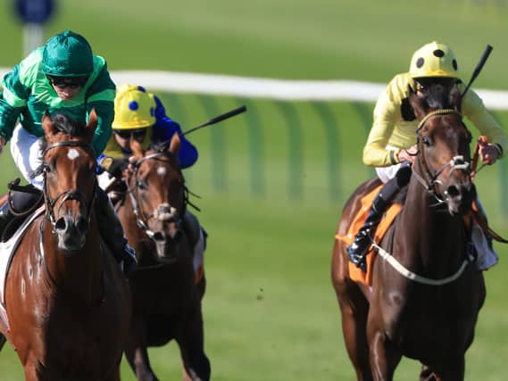 Burning Up, right, chases home Haffner at Newmarket